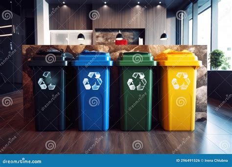 Contenedores De Diferentes Tipos Concepto De Reciclaje Ai Generativo