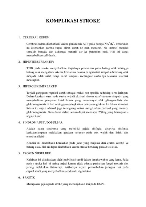 (PDF) KOMPLIKASI STROKE