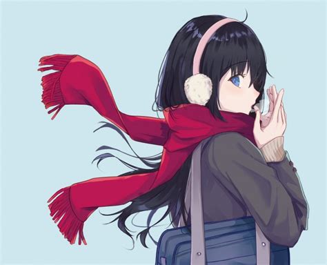 Anime Girls With Scarves Animoe