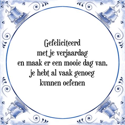 Gefeliciteerd Verjaardag Tegel Spreuk