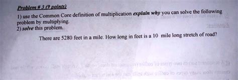 Solved Problem 3 9 Pointsl Common Core Definition Of Multiplication