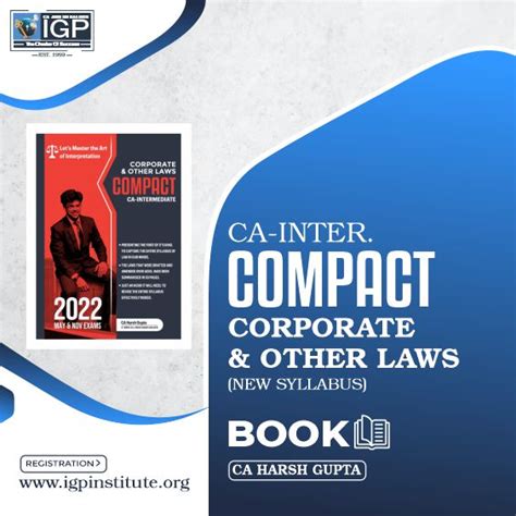 Ca Inter Law Compact Book New Course Latest Edition For May And Nov 2022