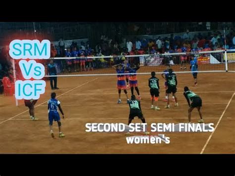 SRM Vs ICF Women S Second Set Volleyball Tournament YouTube