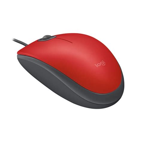 Mouse Ptico Logitech M Silent Usb Dpi Clique Silencioso Vermelho