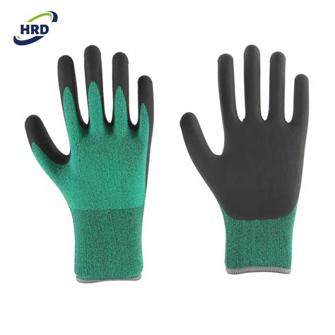 High Technololy Microfoam Nitrile Coated Nbr Industrial Work Gloves