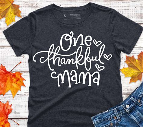 One Thankful Mama Svg File Cute Thanksgiving Svg For Moms Etsy