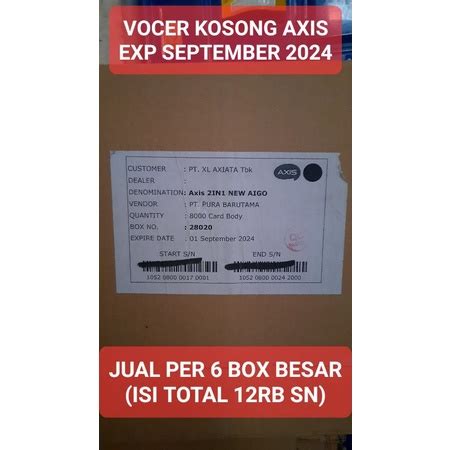 Jual VOCER KOSONG AXIS EXPIRED SEPTEMBER 2024 Shopee Indonesia