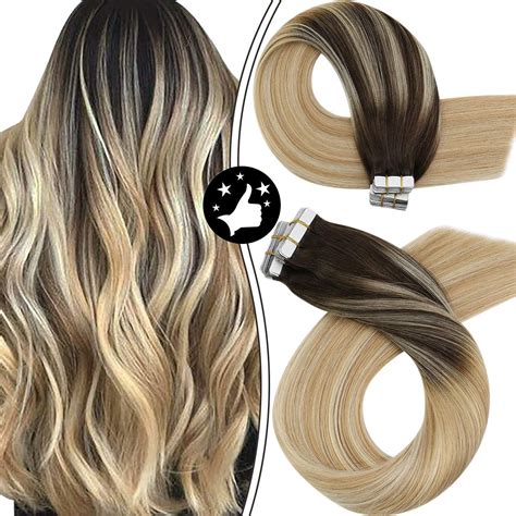 Moresoo Echthaar Extensions Tape Balayage Cm Remy Tape Extensions