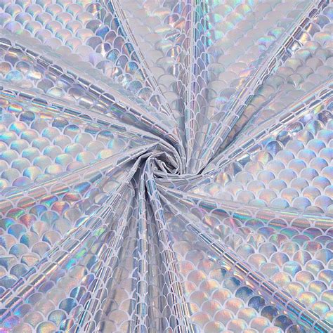 Fingerinspire M Sparkly Mermaid Fishscale Fabric M Wide Ocean Fish