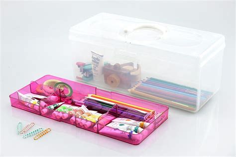 Portable Craft Organizer Box 53 Liter Plastic File Cabinet