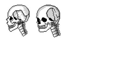 Skull Pixel art by animecasual on DeviantArt