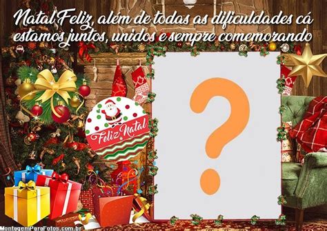 Feliz Natal Frase Família Unida Foto Colagem Colagem de Foto