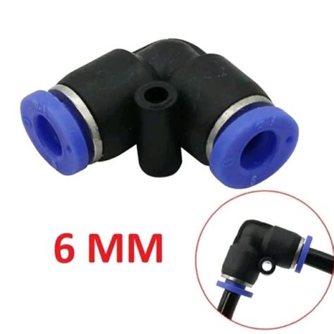 Konektor Slip Lock Elbow 6 Mm Pneumatic PU Push In Fitting Lazada