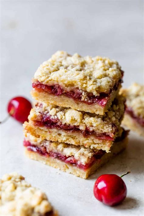 Cherry Crumb Bars Fruit Bars Recipe Cherry Recipes Dessert Fresh