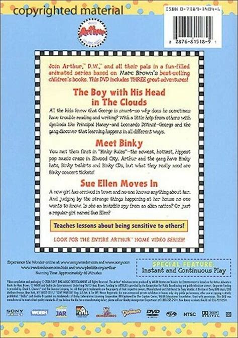 Arthur The Boy With His Head In The Clouds Dvd 2006 For Sale