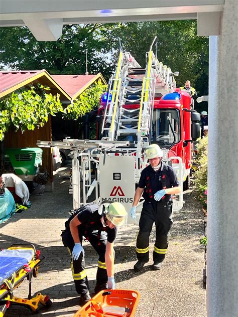 Personenrettung Ber Drehleiter Freiwillige Feuerwehr Mindelheim