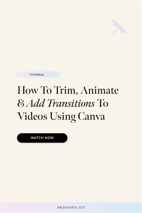 How To Trim Animate Add Transitions To Videos Using Canva