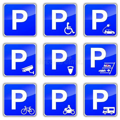 Car park signs stock vector. Illustration of area, timestamp - 107782576