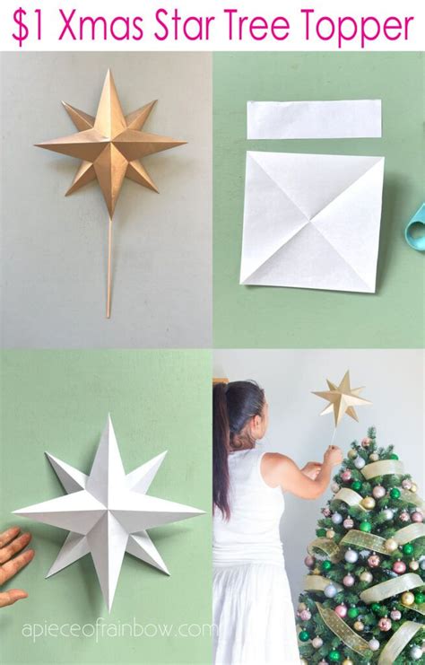 Easy 1 Diy Paper Christmas Star Tree Topper In 10 Minutes Artofit