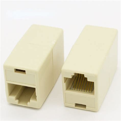 Imc Hot Pcs Rj P C Double Ports Female Plug Telephone Connector