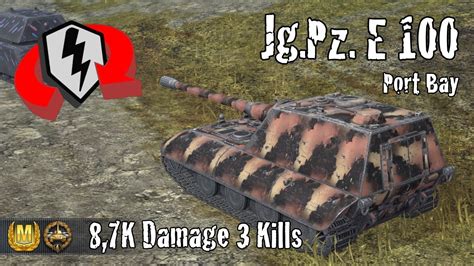 Jagdpanzer E 100 8 7K Damage 3 Kills WoT Blitz Replays YouTube