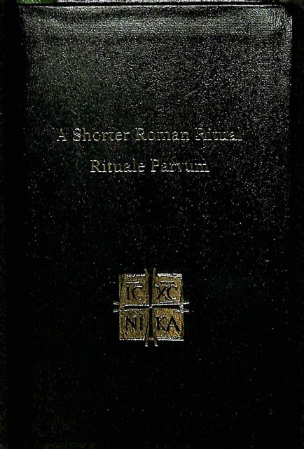 A Shorter Roman Ritual Rituale Parvum James Socias