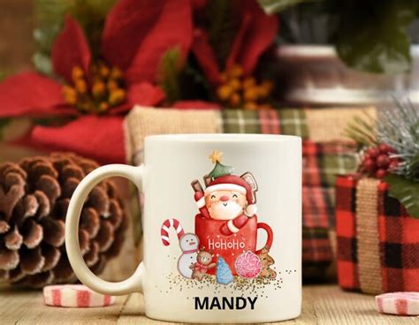 Personalized Christmas Mugs Cute Christmas Mugs Santa Mug - Etsy