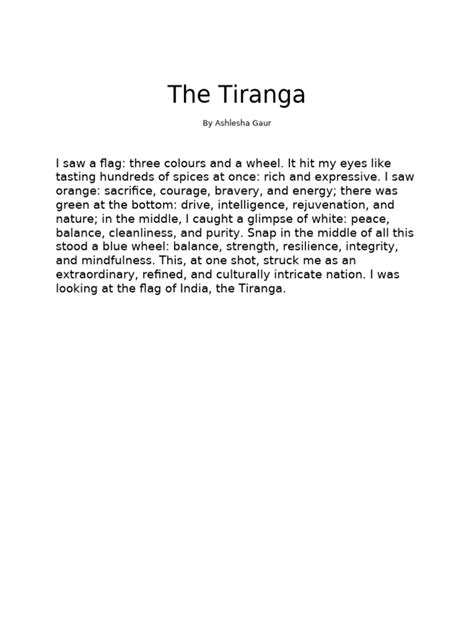 The Tiranga Pdf