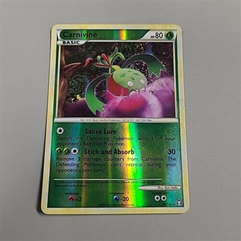 Pokemon TCG Cards Carnivine 16 102 HGSS Triumphant Reverse Holo Rare HP