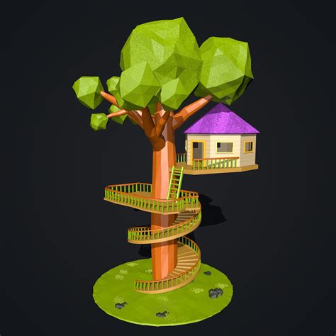 9 Beautiful Tree House 3d Model