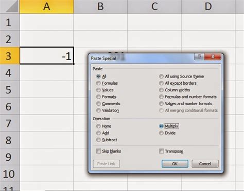 The Blog Membuat Angka Positif Menjadi Negatif Di Excel