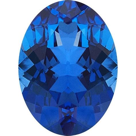 Oval Cut Lab Created Blue Sapphire Gemstone Nodeform