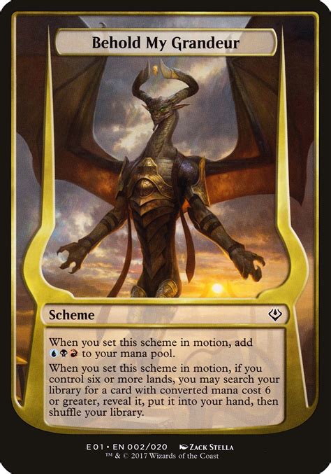 Behold My Grandeur · Archenemy Nicol Bolas Schemes Oe01 2