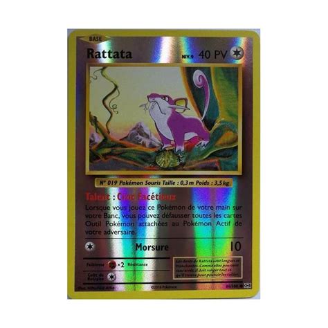 Rattata Carte Reverse Commune Pv Xy