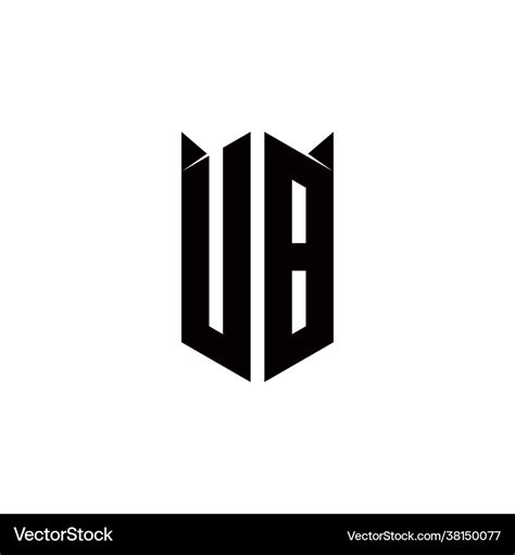 Ub Logo Monogram With Shield Shape Designs Vector Image