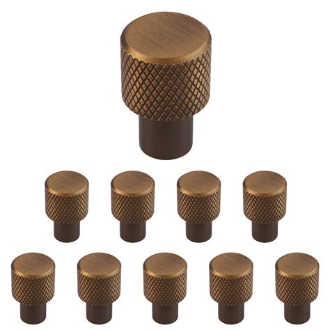 Industrial Modern Collection 10pc 5 8 Knurled Knob In Antique