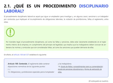 Proceso disciplinario laboral criterios para una sanción proporcional