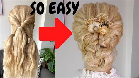 How To Do Easy Braided Bun Hairstyle Quick Low Braided Bun Youtube