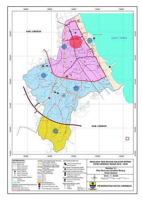 Peta Kota Cirebon Pemerintah Kota Cirebon