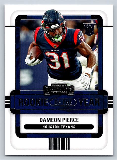 2022 Panini Contenders ROY DPI Dameon Pierce RC Rookie Of The Year