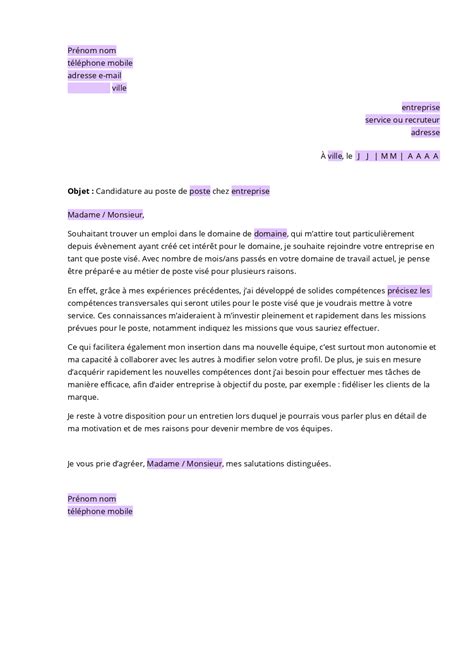 Lettre Reconversion Professionnelle Parfait Lettre De Motivation Pour