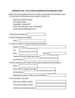 Fillable Online Sample Forms Job Accommodation NetworkRequests For