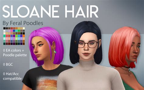 Feralpoodles Sloane Hair Ts4 Maxis Match Cc Ts4 Maxis Match Sims Hair