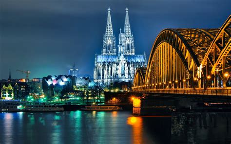 Herunterladen Hintergrundbild Köln Gewölbte Eisenbahnbrücke