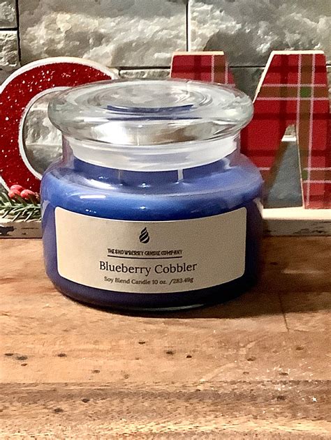 Blueberry Cobbler Soy Blend Candle 10 Oz Etsy