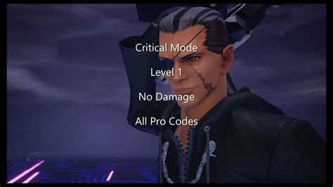 Kingdom Hearts Data Xigbar Critical Mode Lv No Dmg All Pro Codes