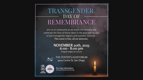 Transgender Day Of Remembrance 2023