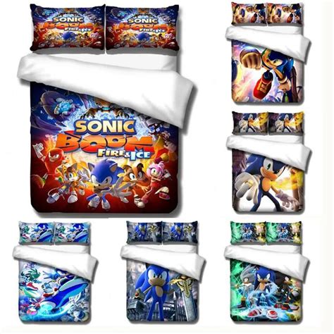 M Sica Eletr Nica Sonic Quilt Cover Para Crian As Conjunto De Cama De