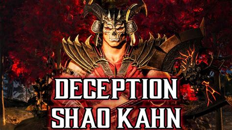 Deception Shao Kahn Skin Showcase Palettes Intros Gameplay