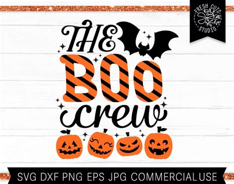 Halloween SVG Boo Crew SVG Cut File For Cricut Silhouette Etsy